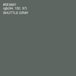 #5E6661 - Shuttle Gray Color Image